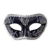 Black Venetian Masquerade Mask With Trim