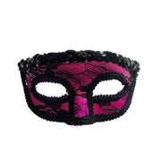 Lace Covered Masquerade Mask - Pink