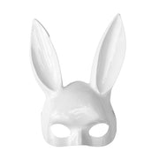 Adult White Bunny Ears Masquerade Mask