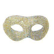 Basic Rhinestone Masquerade Mask - Gold